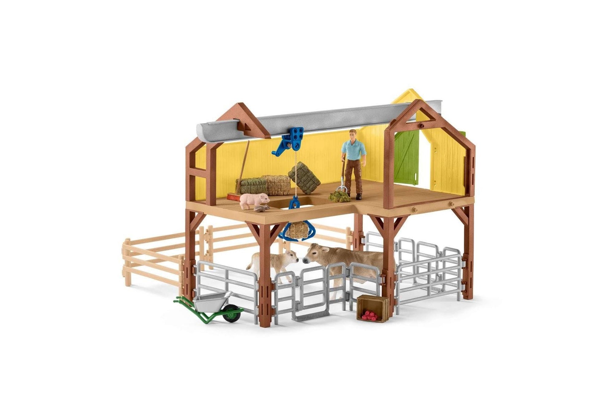 Schleich 42407 Farm World: Bauernhaus mit Stall und Tieren - plegobil