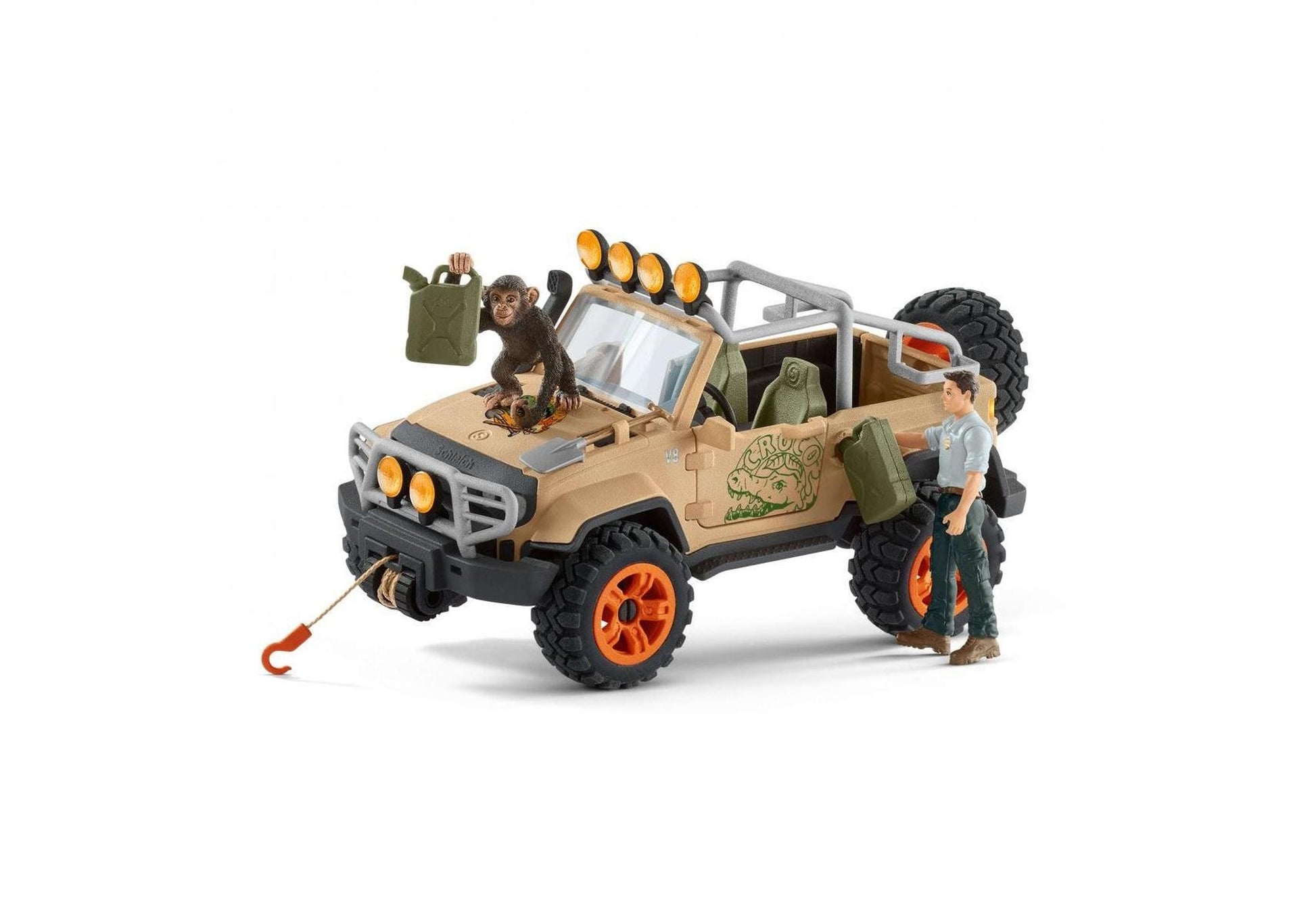 Schleich 42410 Wild Life: Geländewagen mit Seilwinde - plegobil