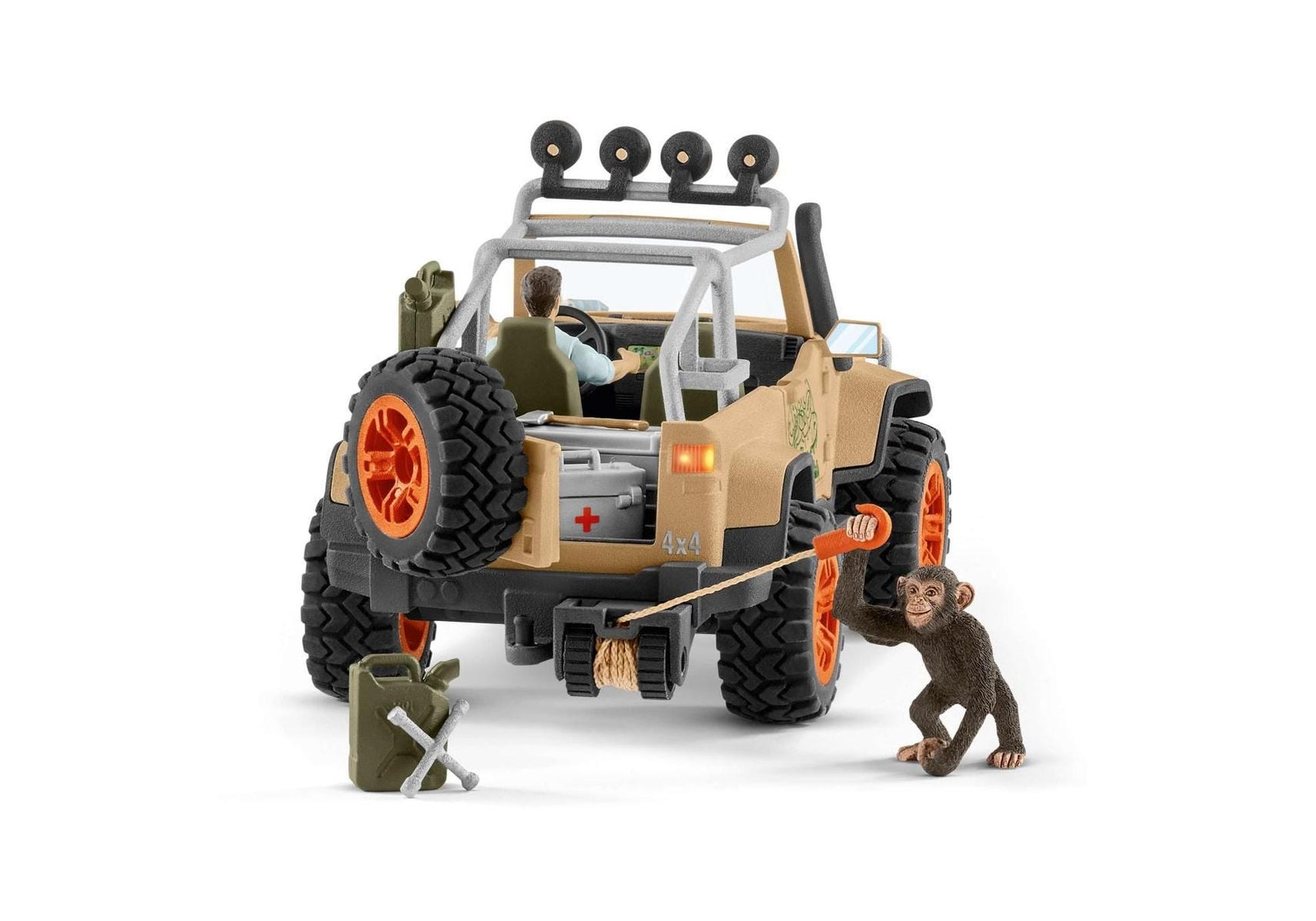 Schleich 42410 Wild Life: Geländewagen mit Seilwinde - plegobil