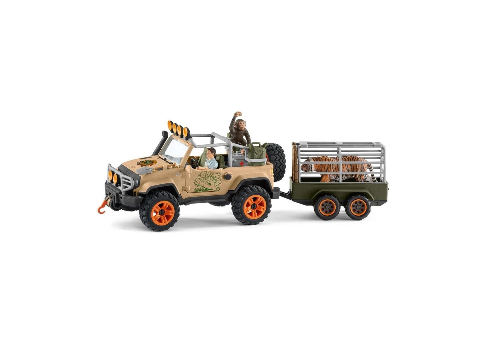 Schleich 42410 Wild Life: Geländewagen mit Seilwinde - plegobil