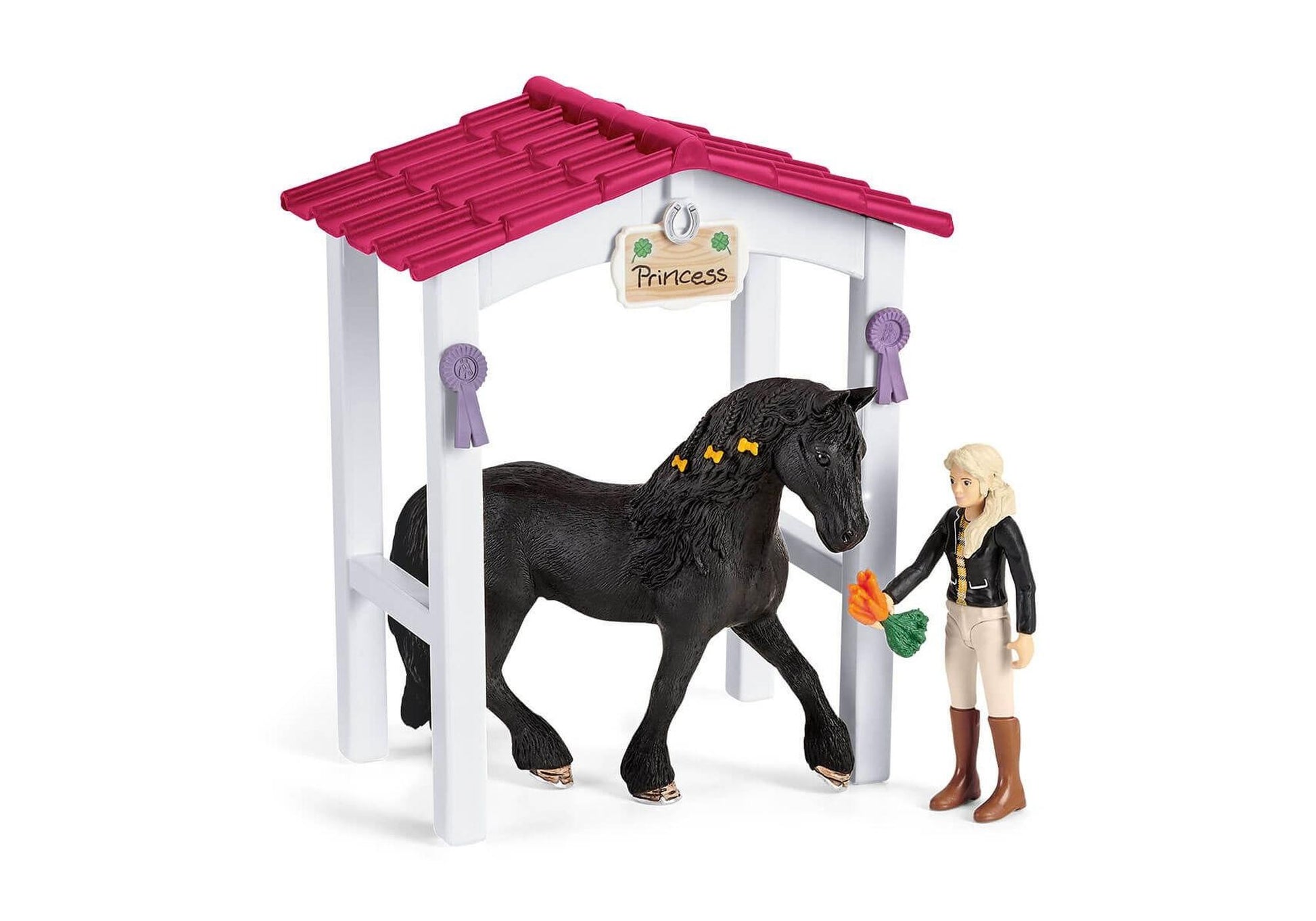 Schleich 42437 Horse Club: Pferdebox mit Tori & Princess - plegobil