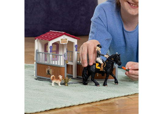 Schleich 42437 Horse Club: Pferdebox mit Tori & Princess - plegobil