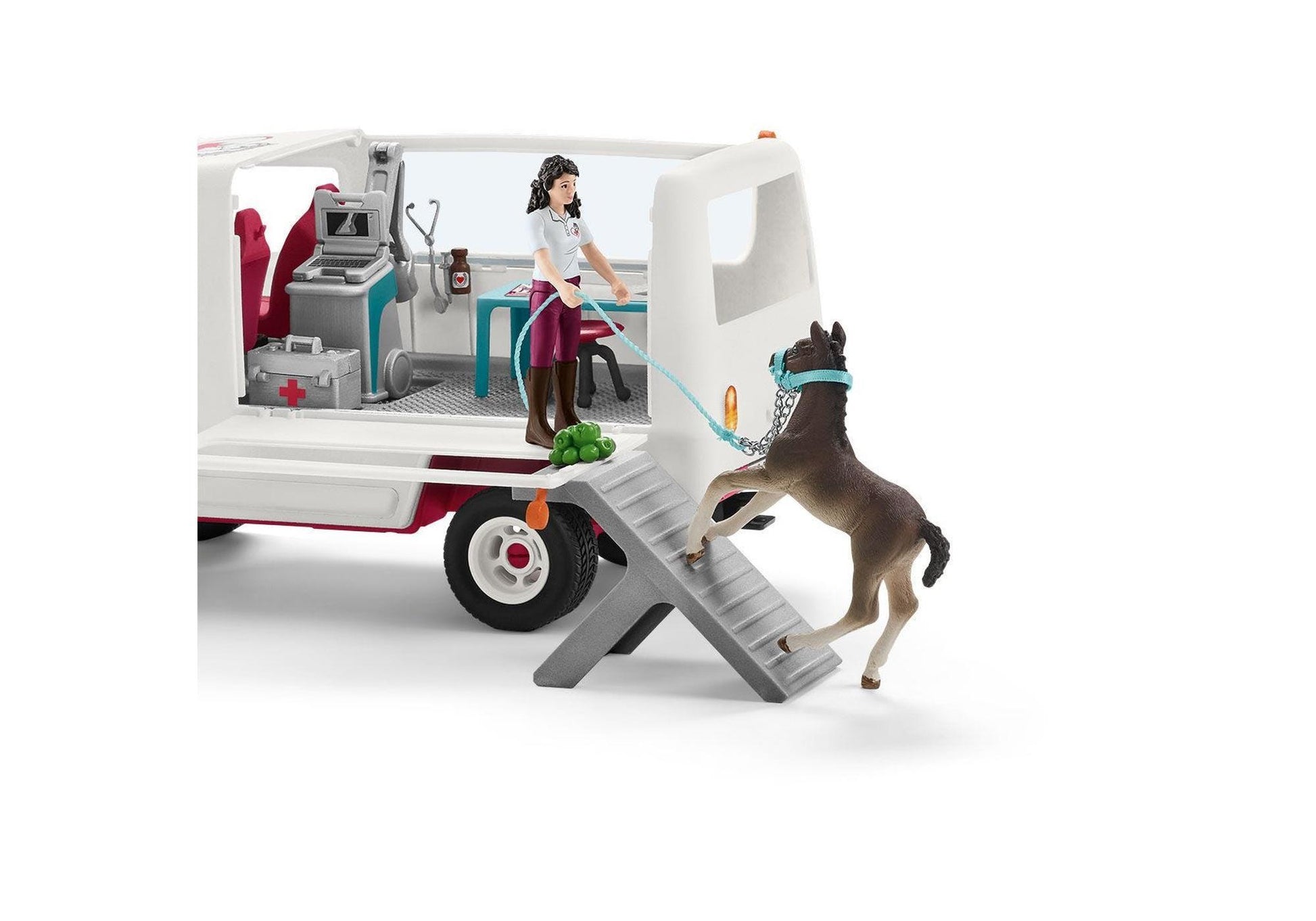 Schleich 42439 Horse Club: Mobile Tierärztin mit Hannoveraner Fohlen - plegobil