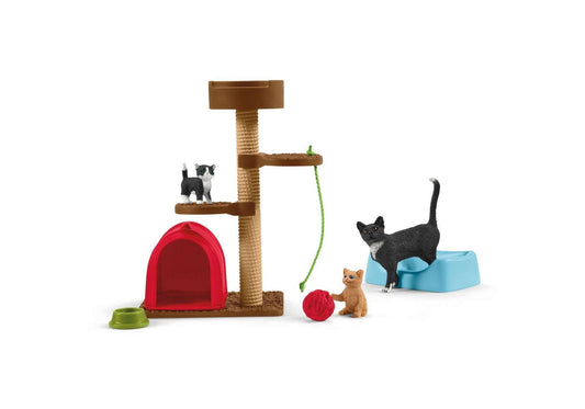 Schleich 42501 Farm World: Spielspaß für niedliche Katzen - plegobil