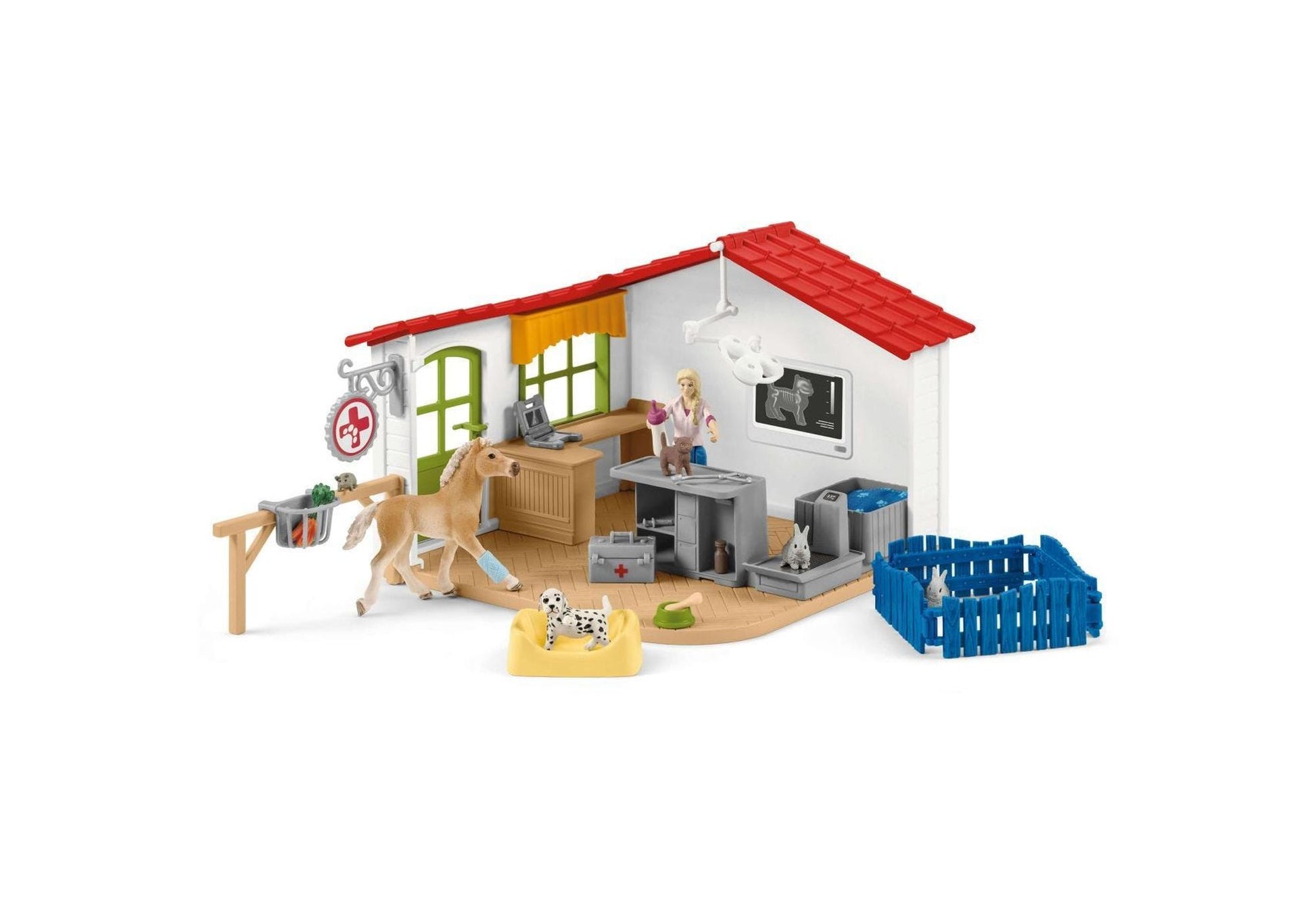 Schleich 42502 Farm World: Tierarzt-Praxis mit Haustieren - plegobil
