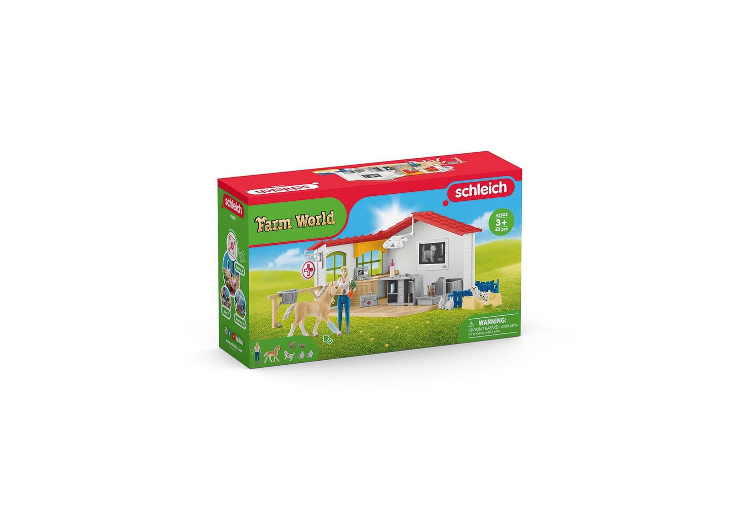 Schleich 42502 Farm World: Tierarzt-Praxis mit Haustieren - plegobil
