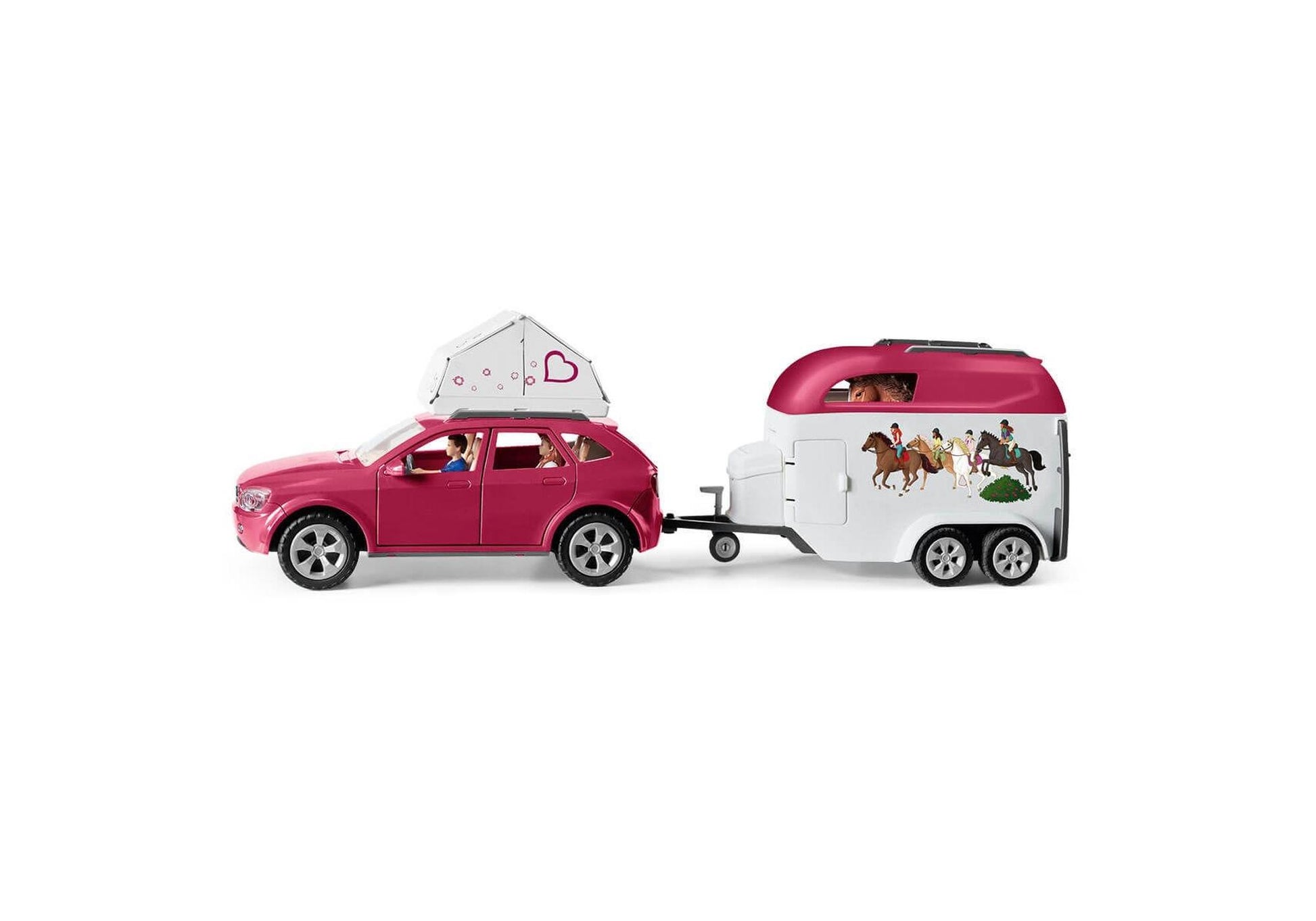 Schleich 42535 Horse Club: Abenteuer mit Auto und Pferdeanhänger - plegobil