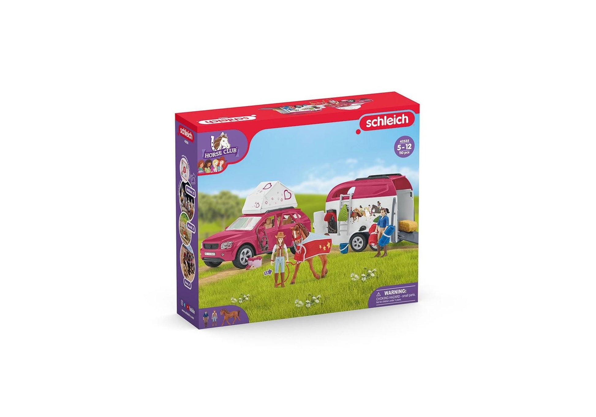 Schleich 42535 Horse Club: Abenteuer mit Auto und Pferdeanhänger - plegobil