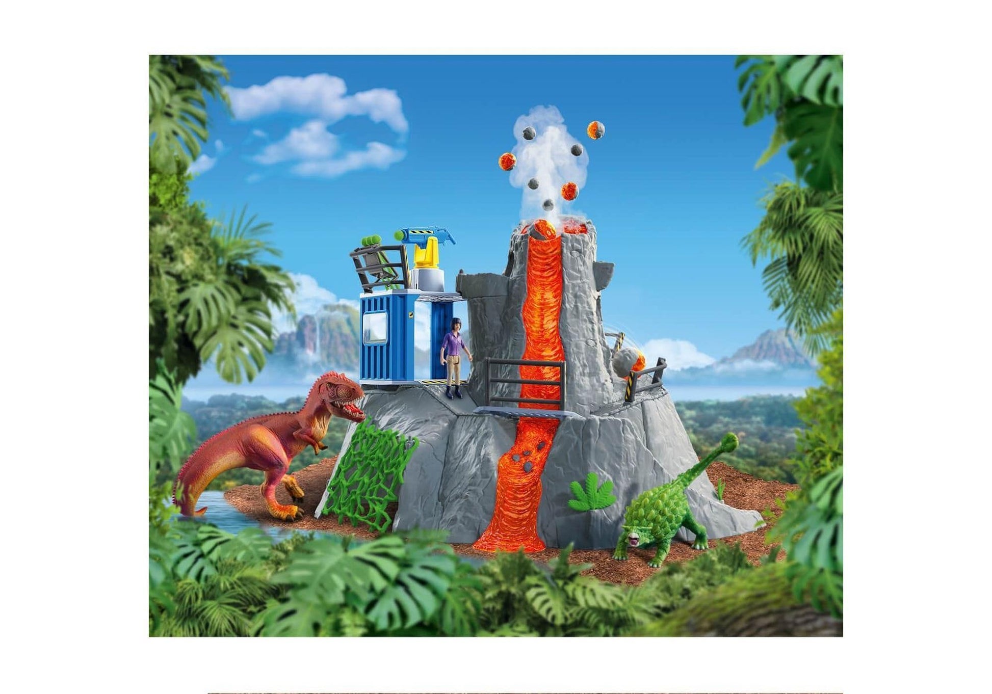 Schleich 42564 Dinosaurs: Große Vulkan Expedition - plegobil