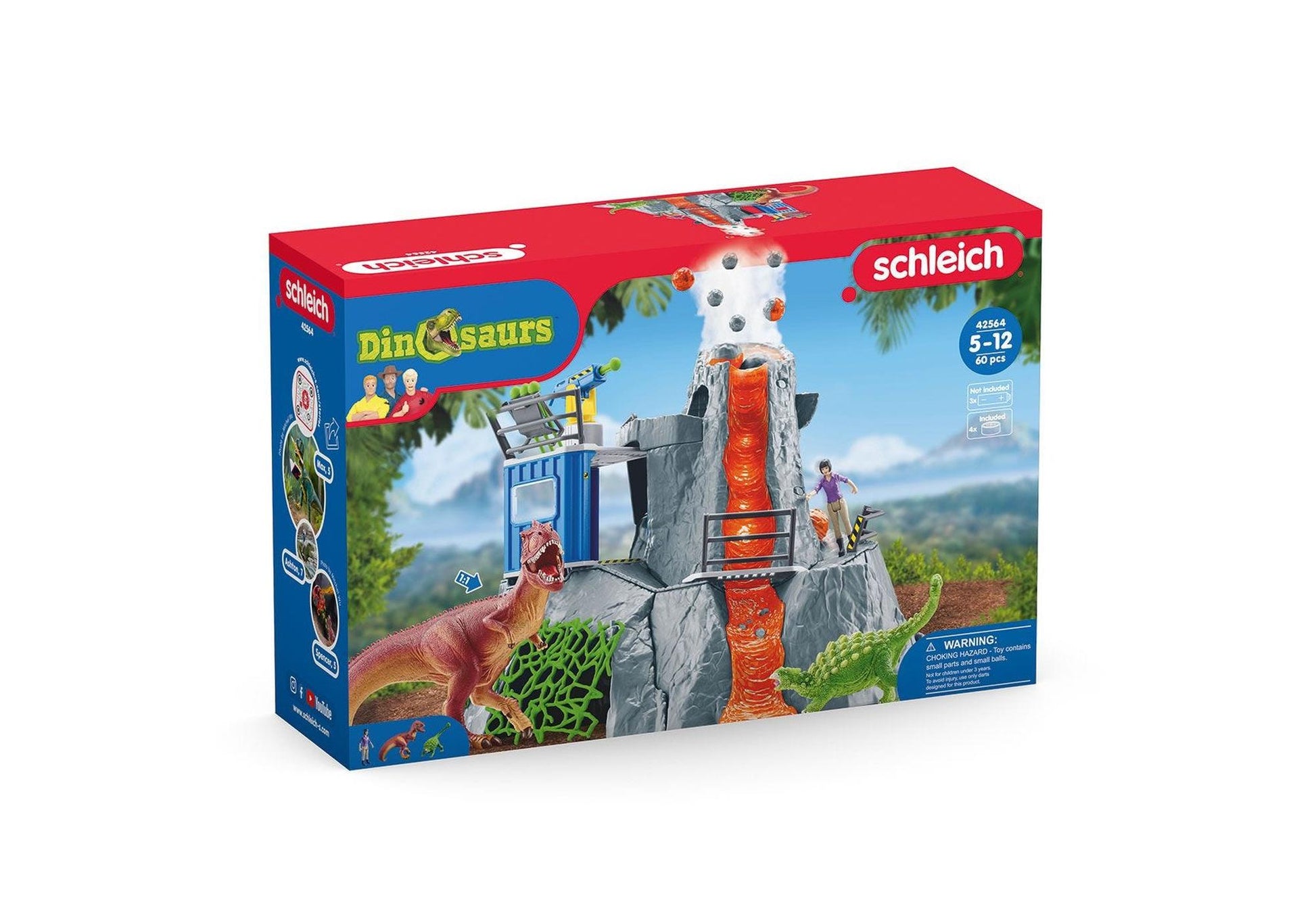 Schleich 42564 Dinosaurs: Große Vulkan Expedition - plegobil