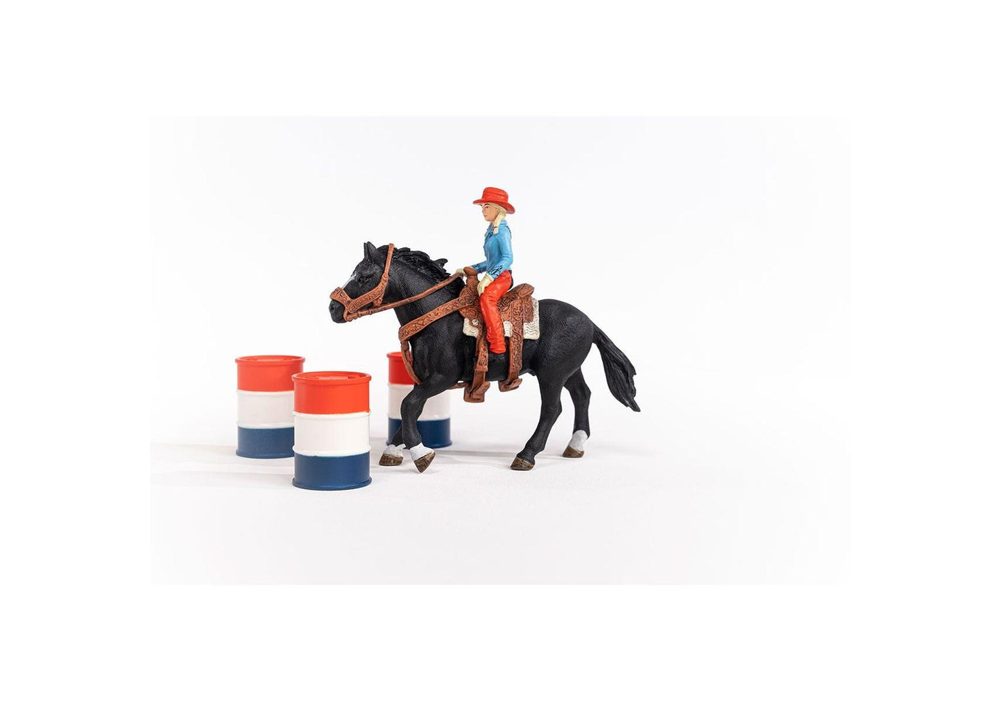 Schleich 42576 Farm World: Barrel Racing mit Cowgirl - plegobil