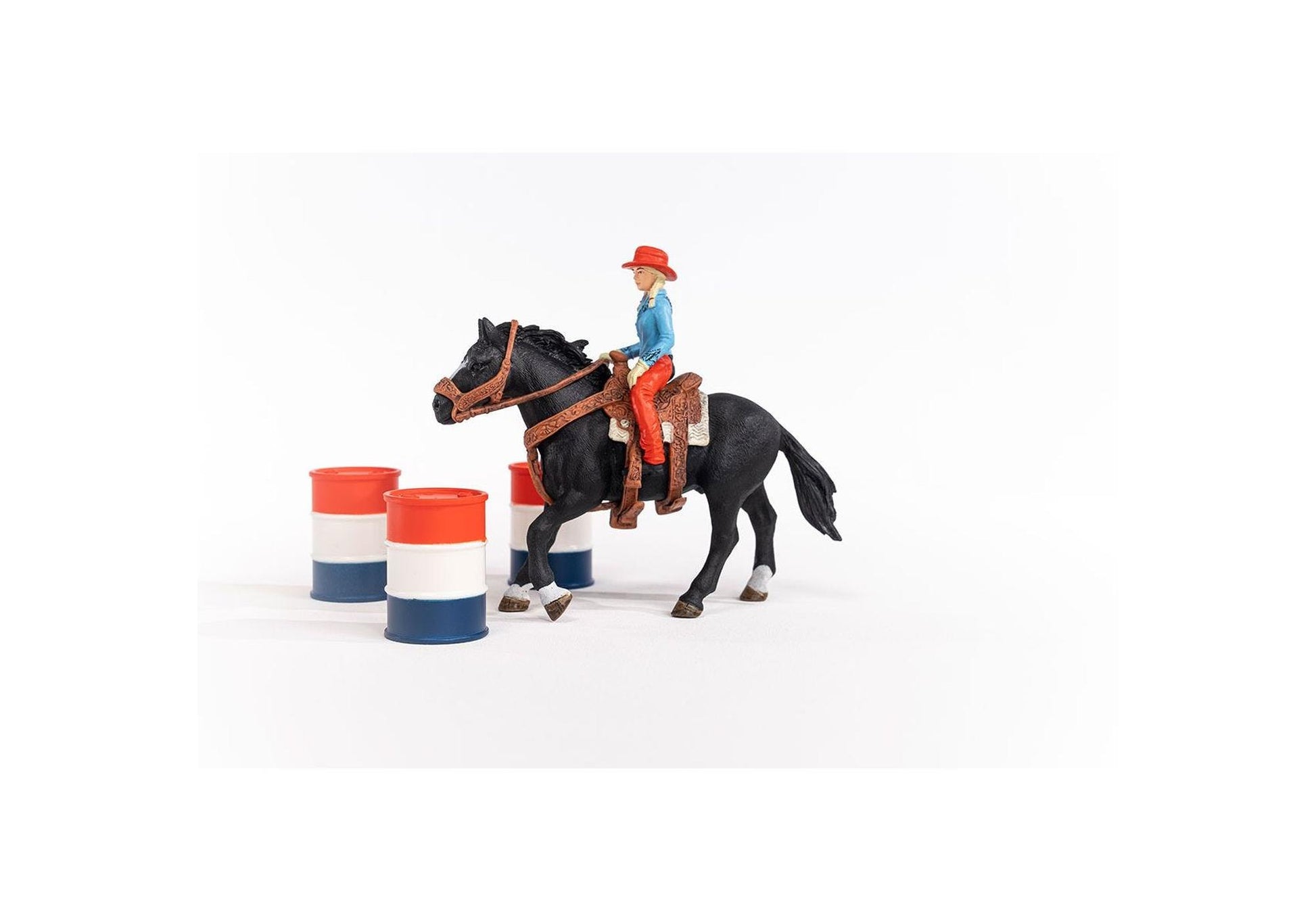 Schleich 42576 Farm World: Barrel Racing mit Cowgirl - plegobil