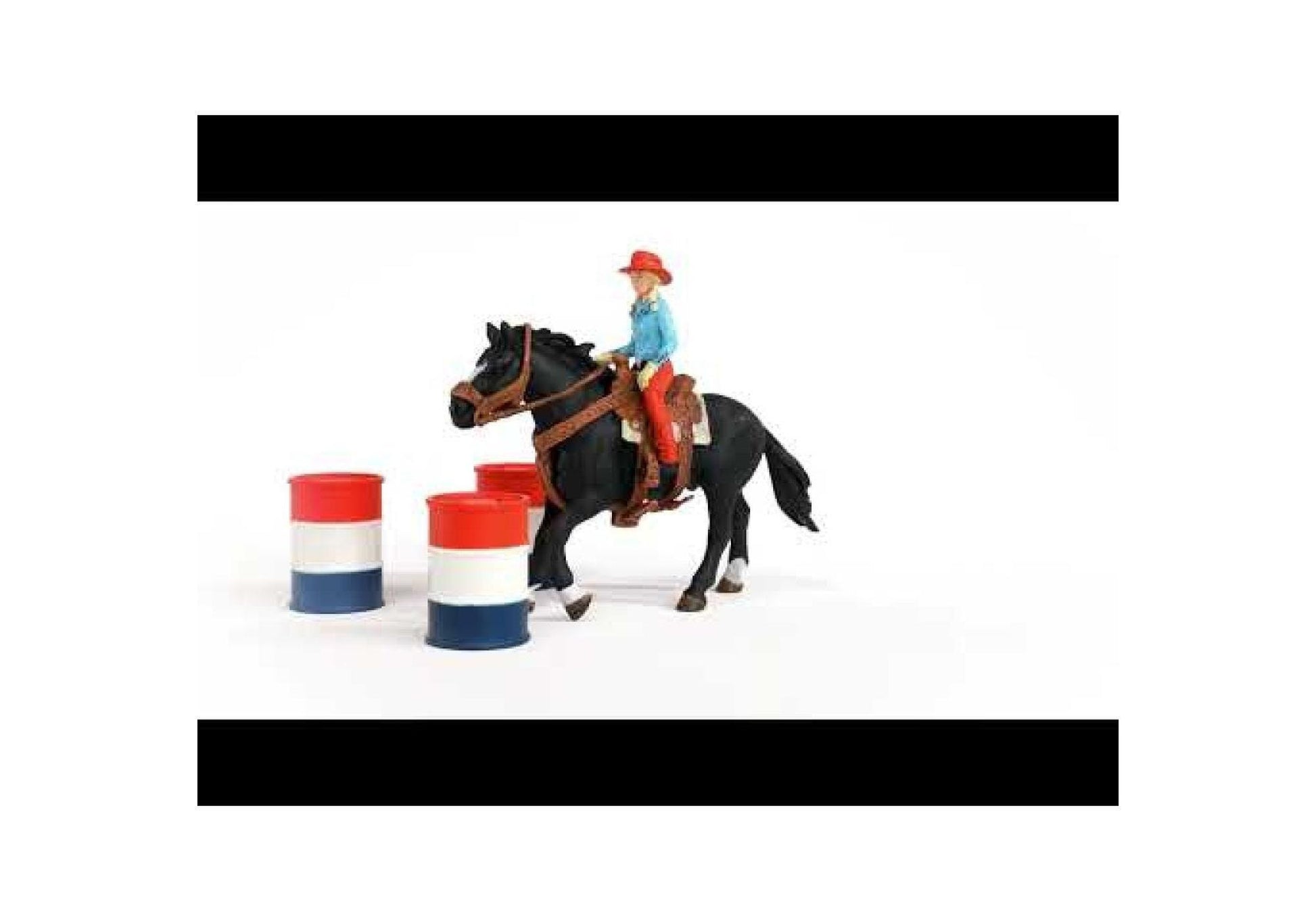 Schleich 42576 Farm World: Barrel Racing mit Cowgirl - plegobil