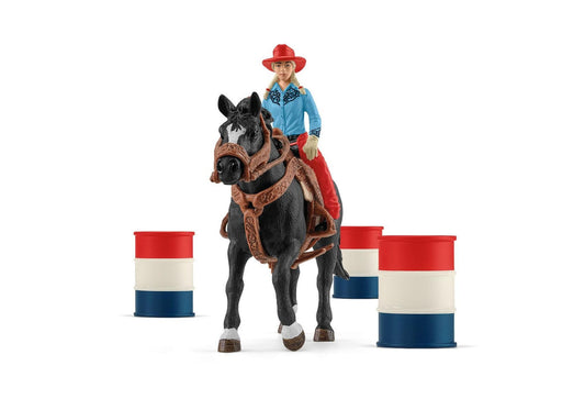 Schleich 42576 Farm World: Barrel Racing mit Cowgirl - plegobil