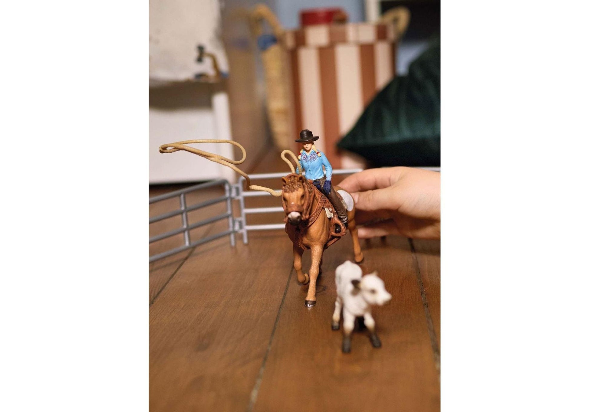 Schleich 42577 Farm World: Team Roping mit Cowgirl - plegobil