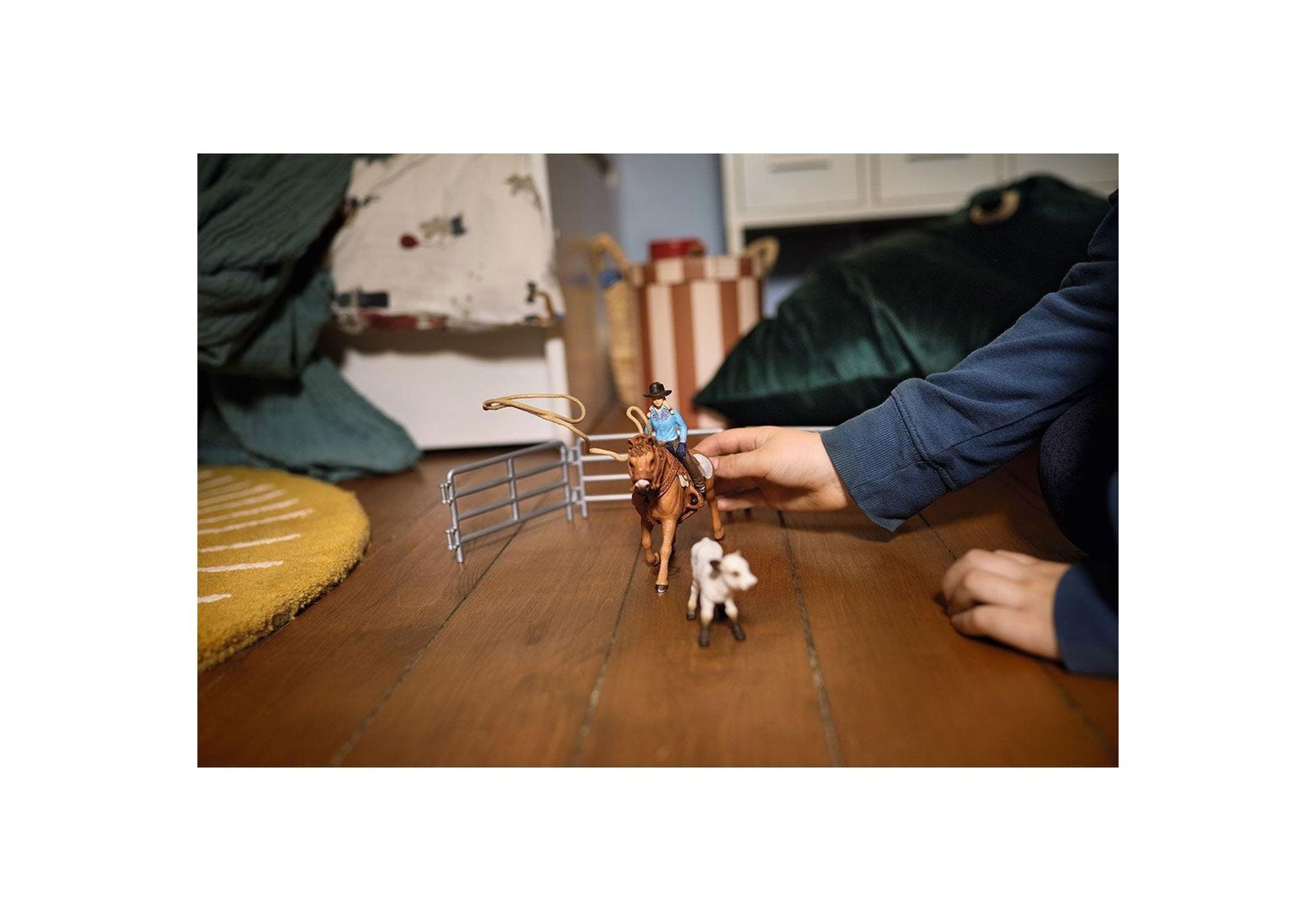 Schleich 42577 Farm World: Team Roping mit Cowgirl - plegobil