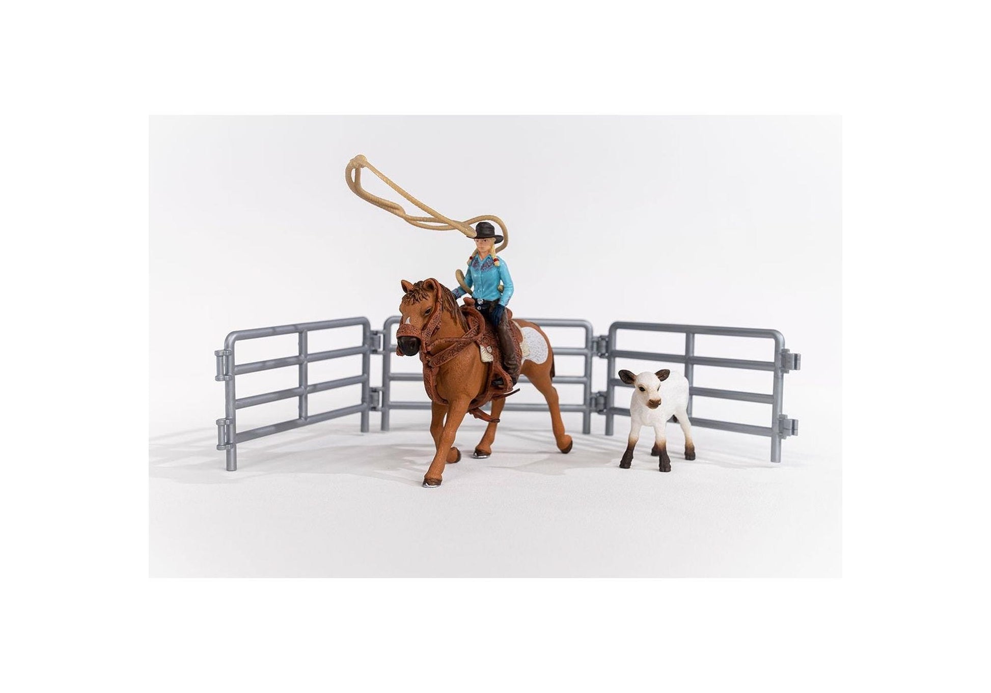 Schleich 42577 Farm World: Team Roping mit Cowgirl - plegobil