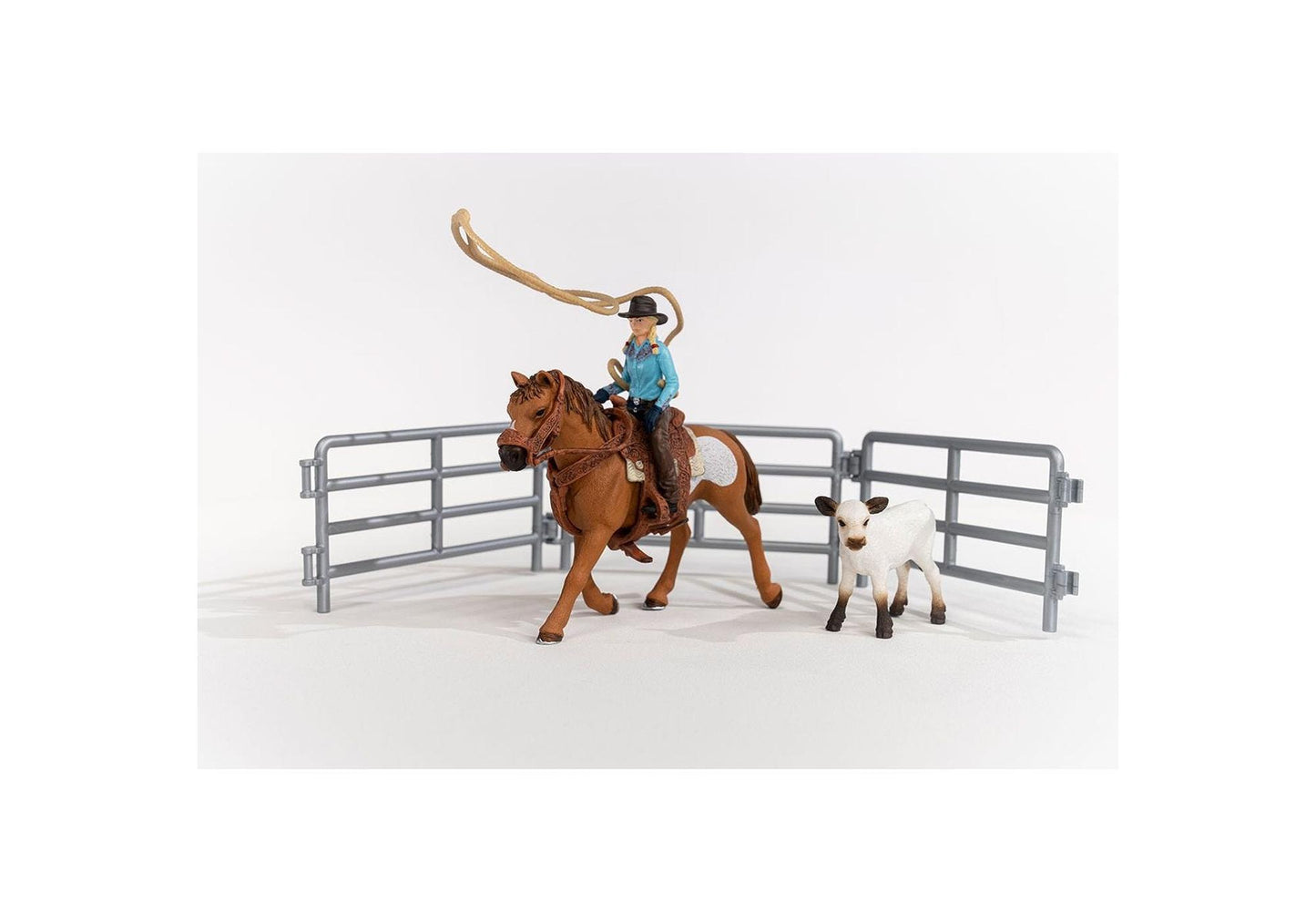 Schleich 42577 Farm World: Team Roping mit Cowgirl - plegobil