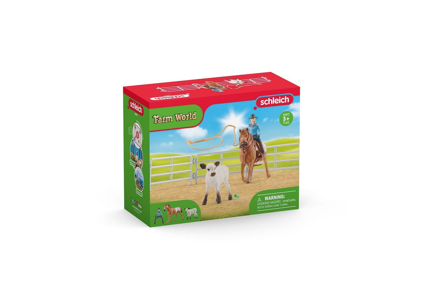 Schleich 42577 Farm World: Team Roping mit Cowgirl - plegobil