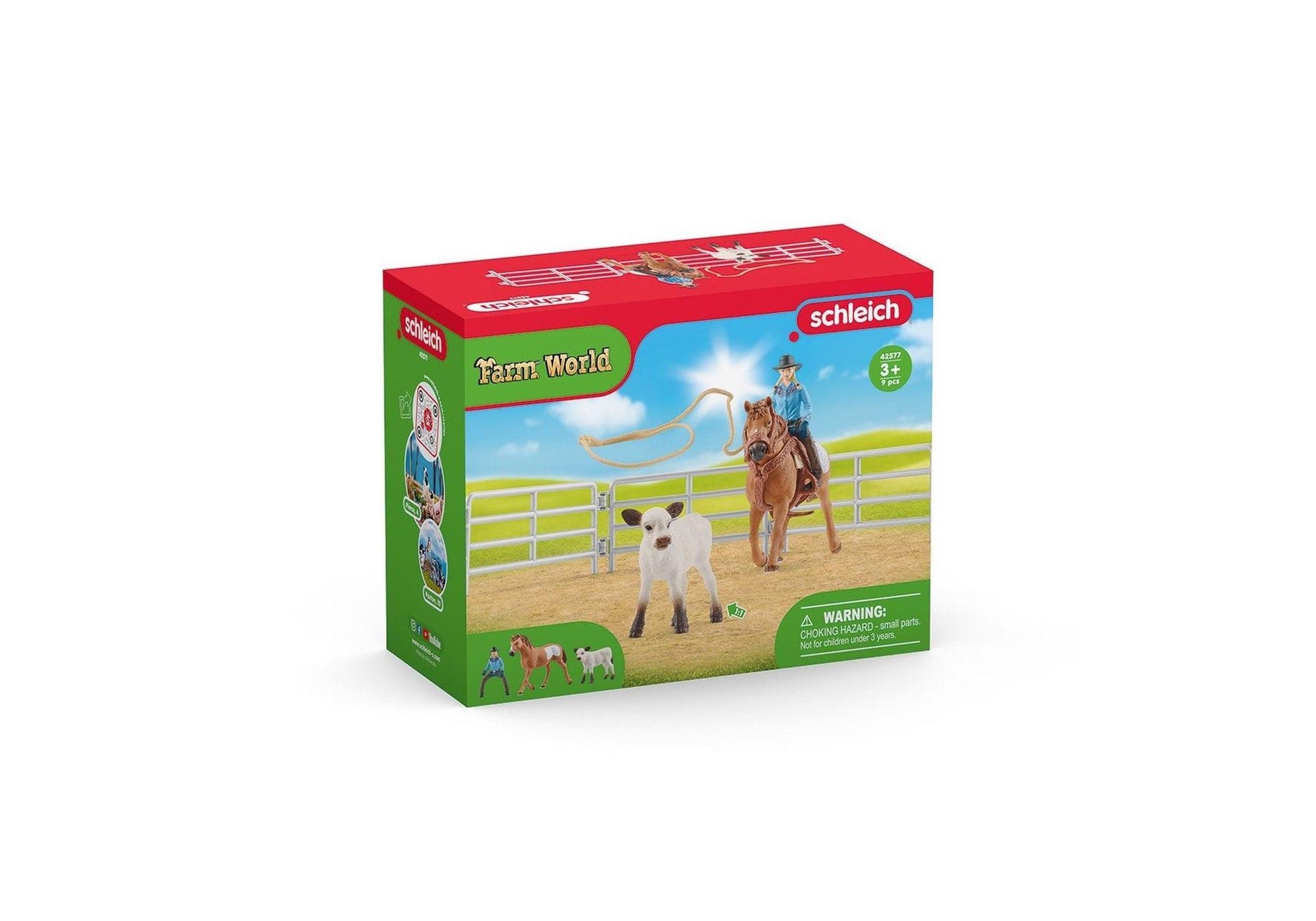 Schleich 42577 Farm World: Team Roping mit Cowgirl - plegobil