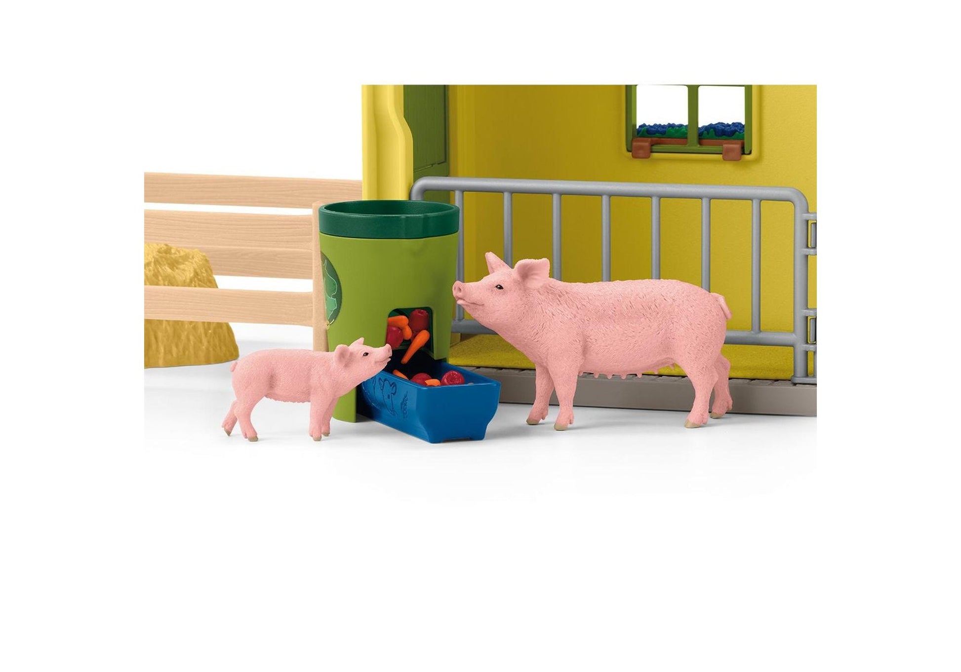 Schleich 42605 Farm World: Großer Stall mit Tieren und Zubehör - plegobil