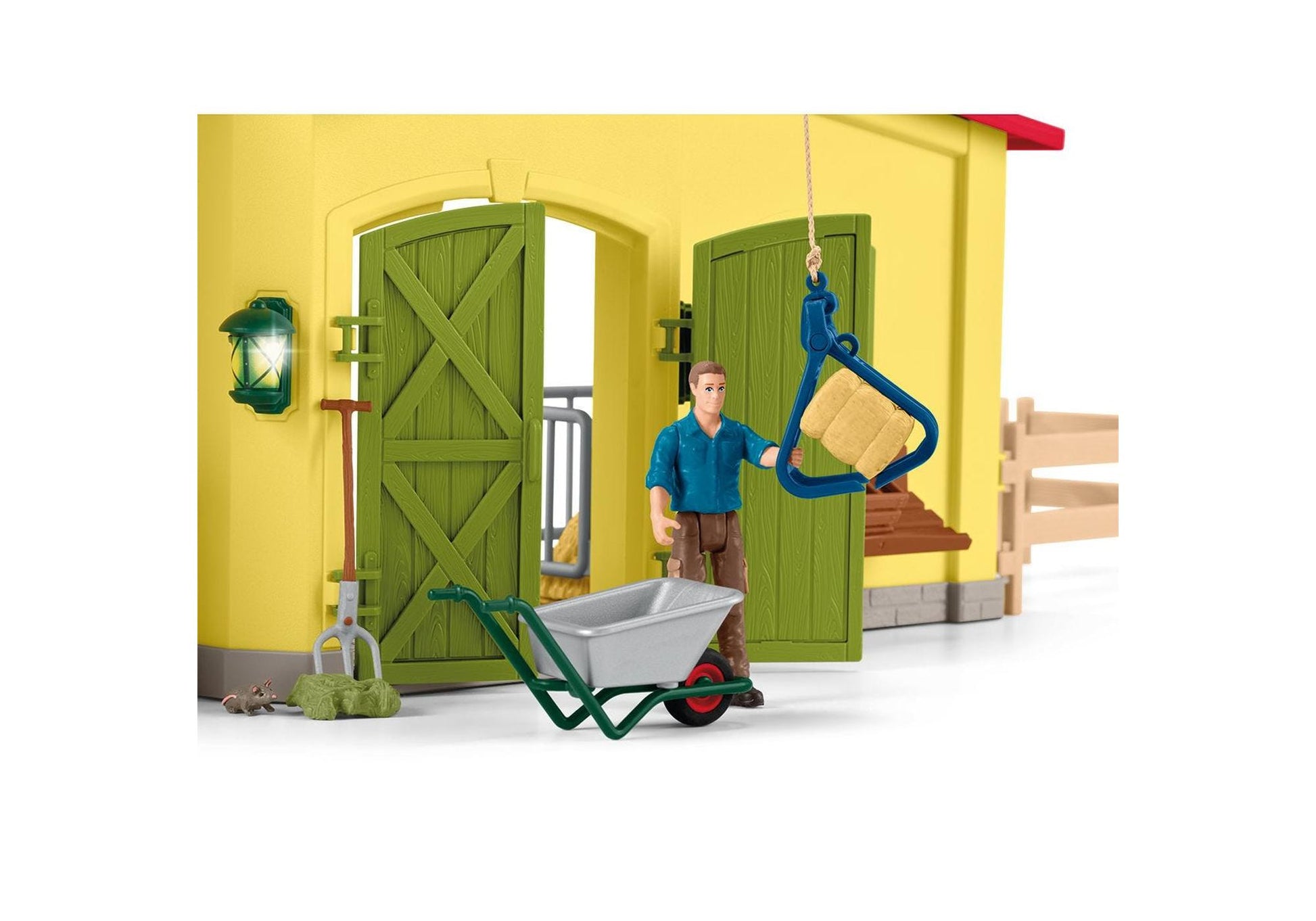Schleich 42605 Farm World: Großer Stall mit Tieren und Zubehör - plegobil