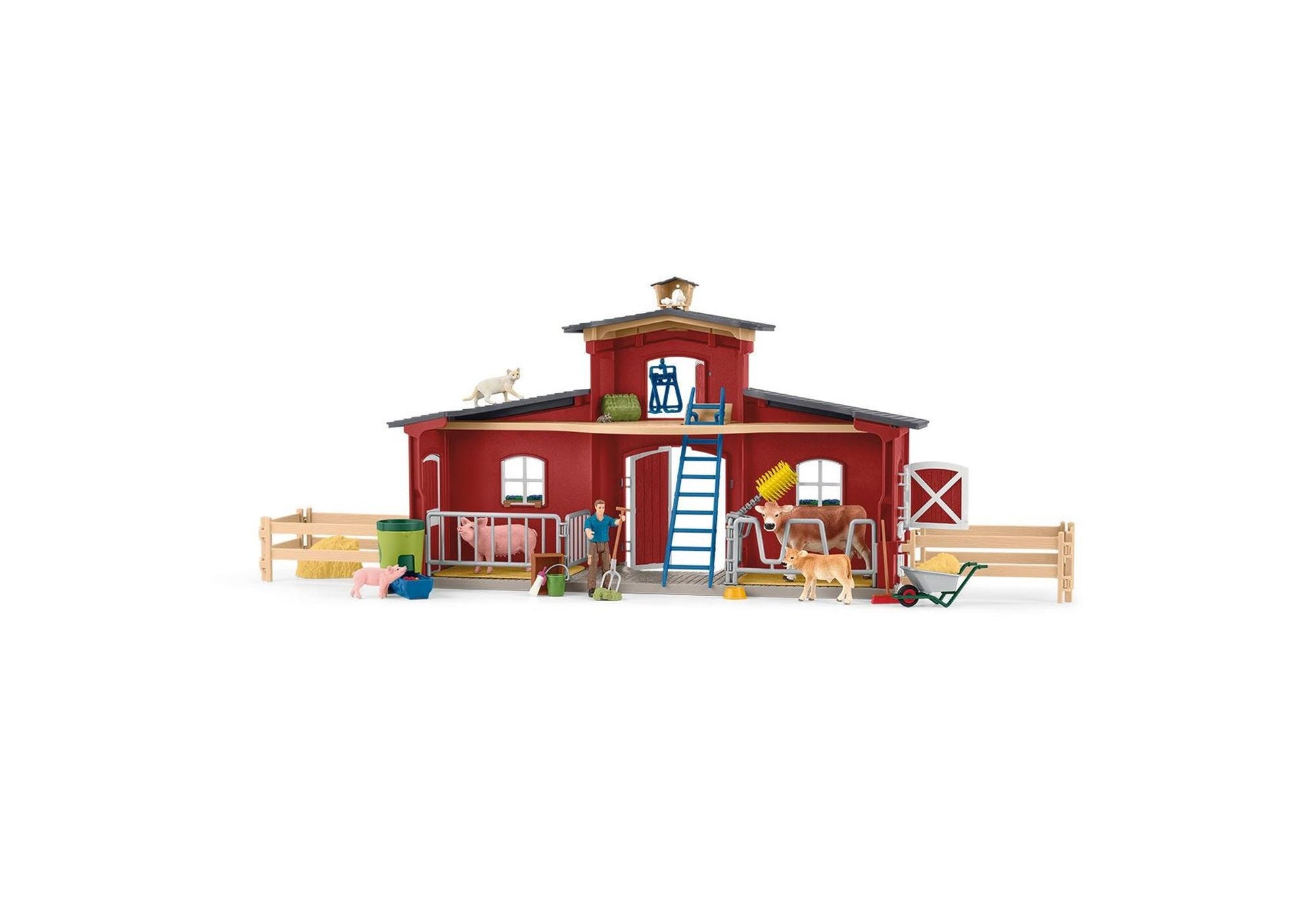 Schleich 42606 Farm World: Große Farm mit Tieren und Zubehör - plegobil