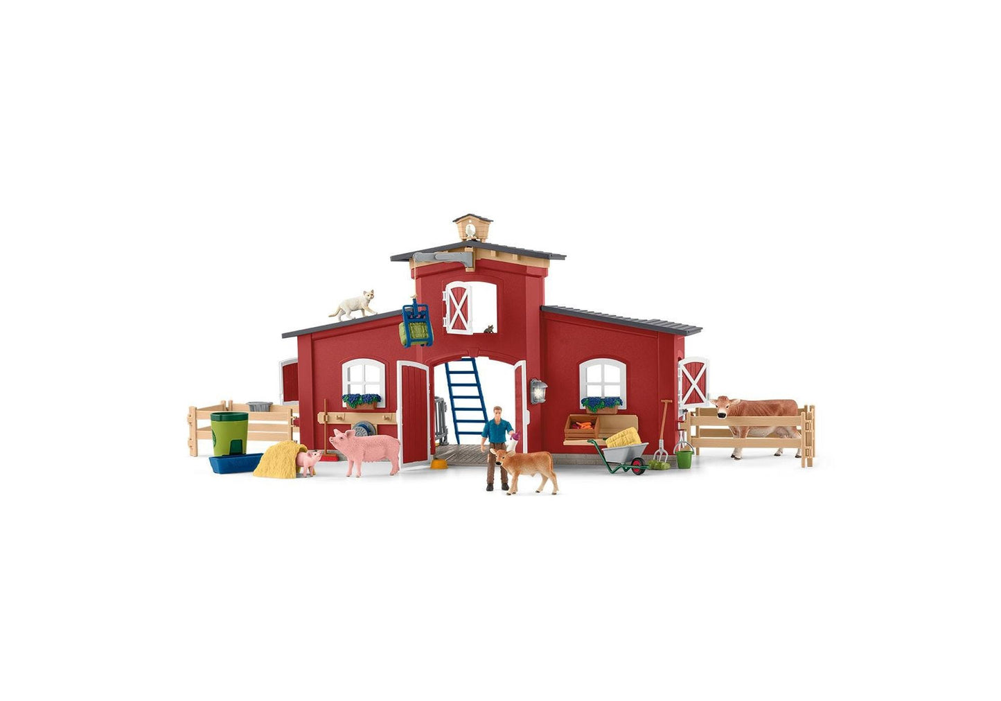 Schleich 42606 Farm World: Große Farm mit Tieren und Zubehör - plegobil