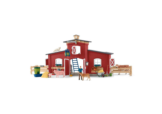 Schleich 42606 Farm World: Große Farm mit Tieren und Zubehör - plegobil