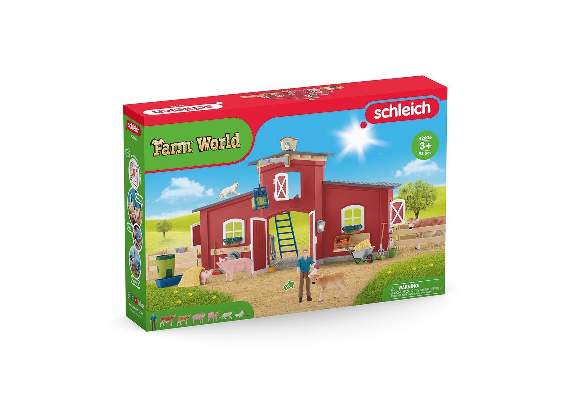 Schleich 42606 Farm World: Große Farm mit Tieren und Zubehör - plegobil