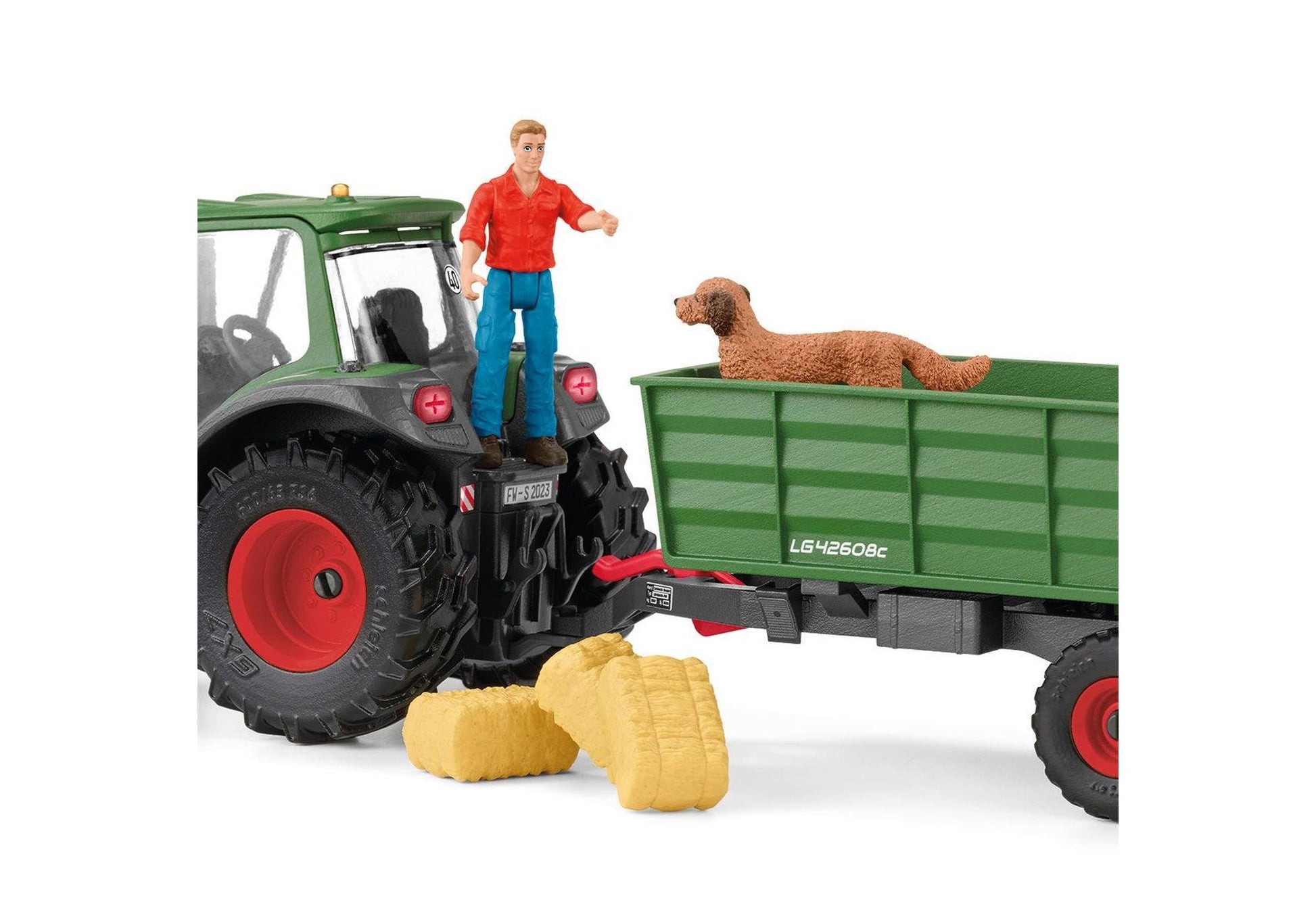 Schleich 42608 Farm World: Traktor mit Anhänger - plegobil