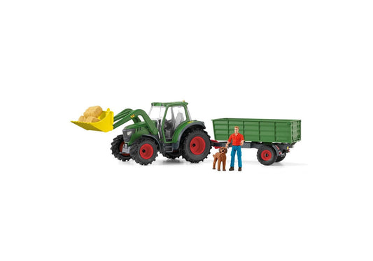 Schleich 42608 Farm World: Traktor mit Anhänger - plegobil