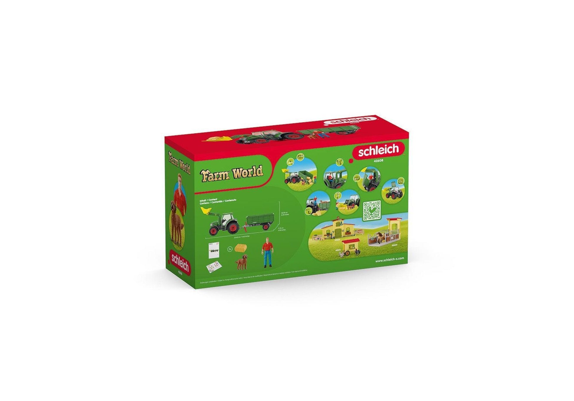 Schleich 42608 Farm World: Traktor mit Anhänger - plegobil
