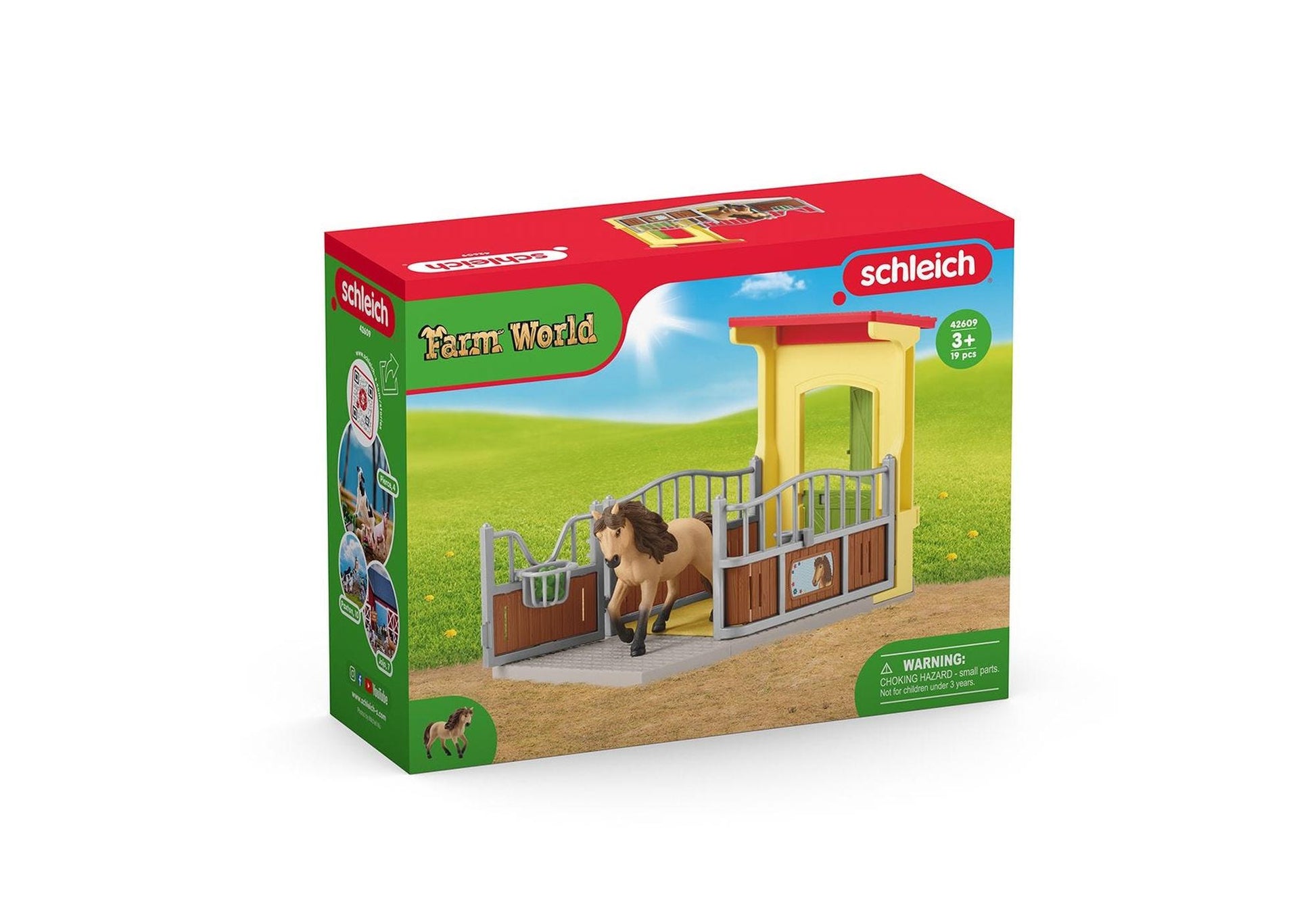 Schleich 42609 Farm World: Ponybox mit Islandpferd Hengst - plegobil