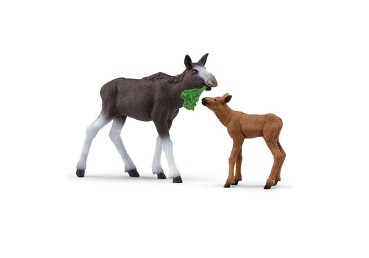 Schleich 42629 Wild Life: Elchkuh mit Kalb - plegobil