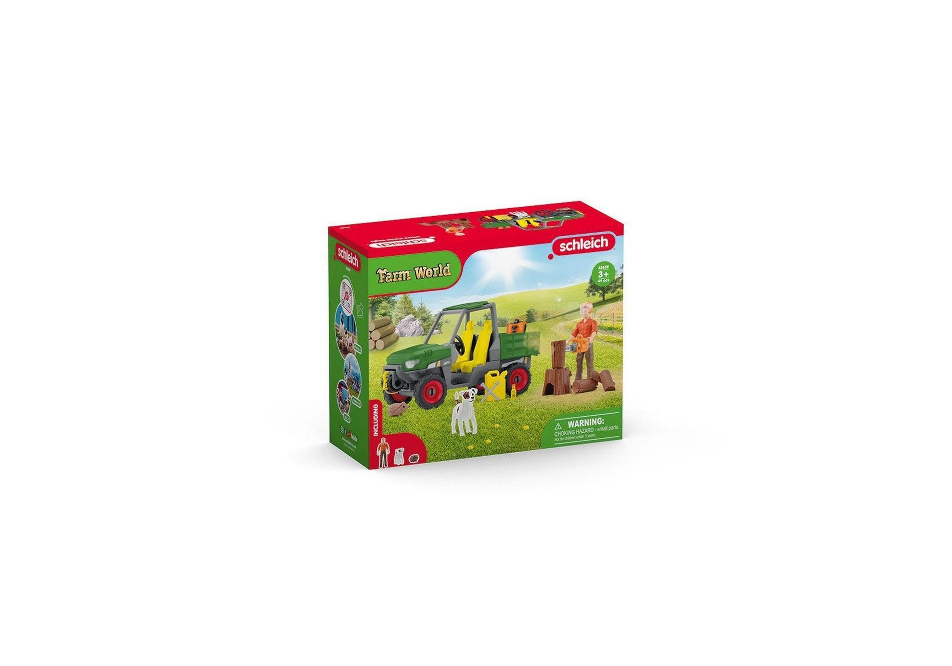 Schleich 42659 Farm World: Waldbauer mit Fahrzeug - plegobil