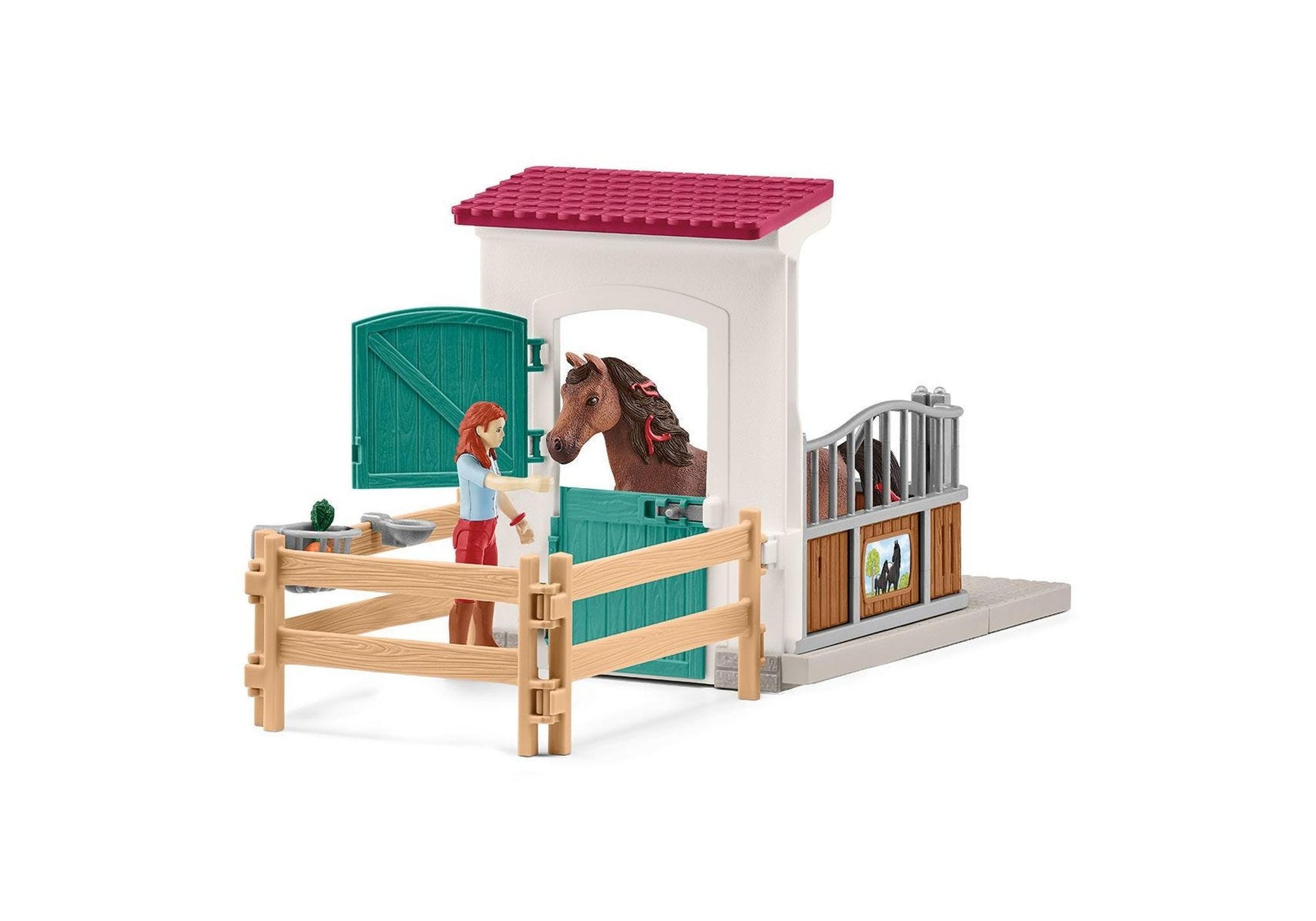 Schleich 42710 Horse Club: Pferdebox mit Hannah & Cayenne - plegobil