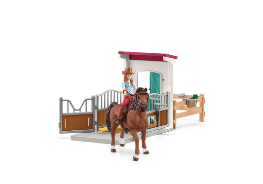 Schleich 42710 Horse Club: Pferdebox mit Hannah & Cayenne - plegobil