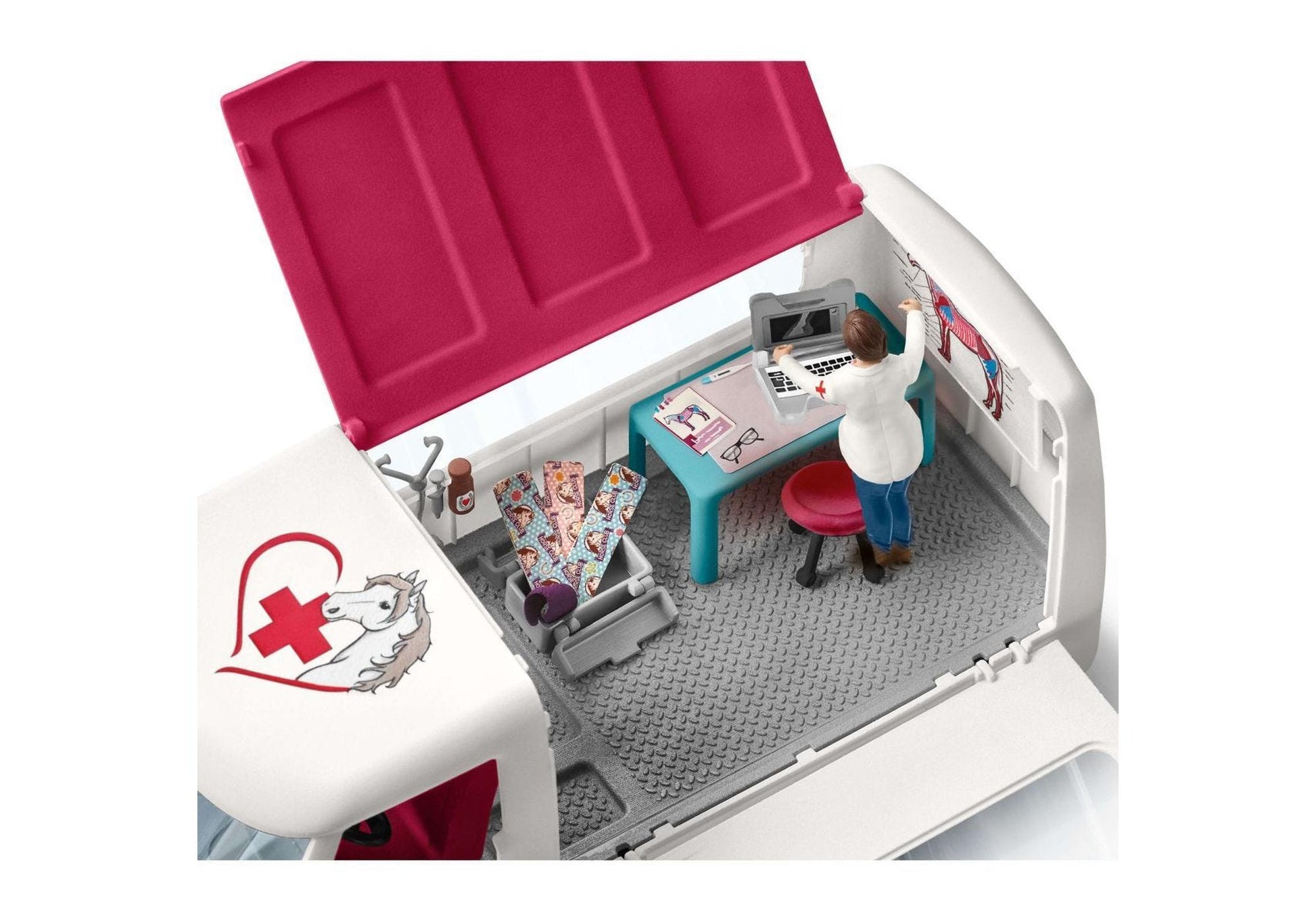 Schleich 72147 Horse Club: Tierarztbesuch im Stall - plegobil