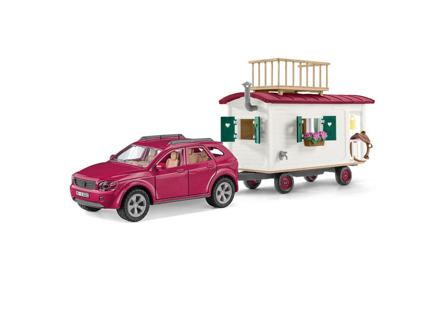 Schleich 72205 Horse Club: Campingtrip mit dem Wohnwagen - plegobil