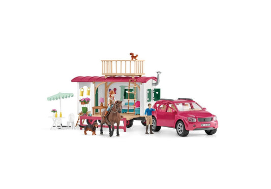 Schleich 72205 Horse Club: Campingtrip mit dem Wohnwagen - plegobil