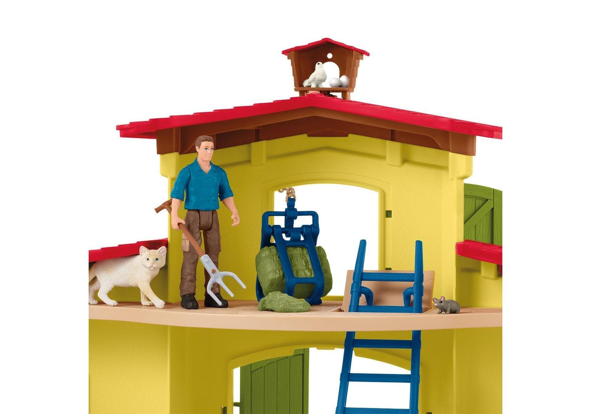 Schleich 72224 Farm World: Farm mit Hühnerstall und Pferdestall - plegobil